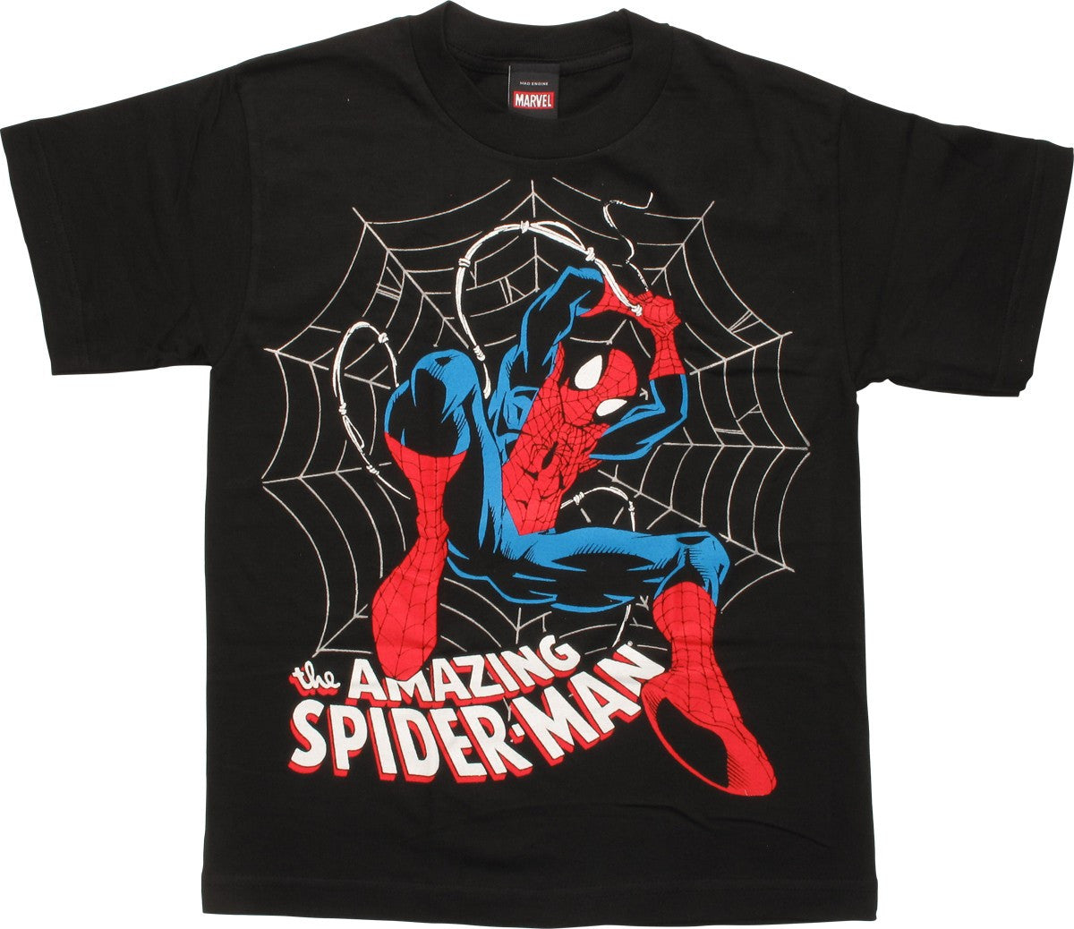 Amazing Spiderman Swinging Web Youth T-Shirt