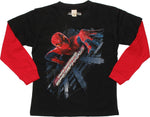 Amazing Spiderman Wall Climb LS Youth T-Shirt