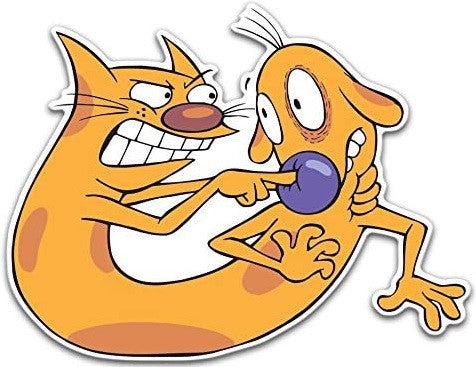 CatDog Poke Wood Die Cut Wall Art