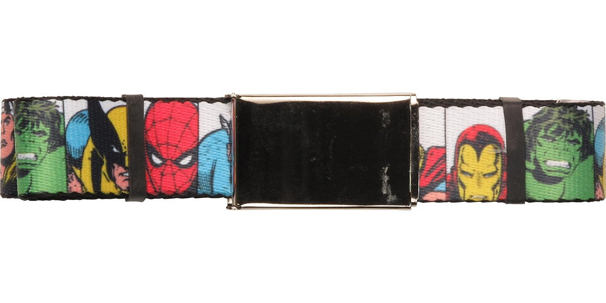 Avengers Faces Squares Mesh Belt