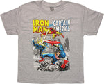 Avengers Iron Man Captain America Youth T-Shirt