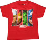Avengers Marvel Hero Panels Youth T-Shirt