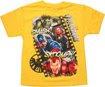 Avengers Movie Skoomph Yellow Youth T Shirt