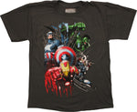 Avengers Shield Bolts Youth T Shirt