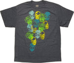 Avengers Stamped Head Heathered Blue Youth T-Shirt