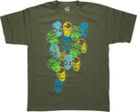 Avengers Stamped Heads Green Youth T-Shirt