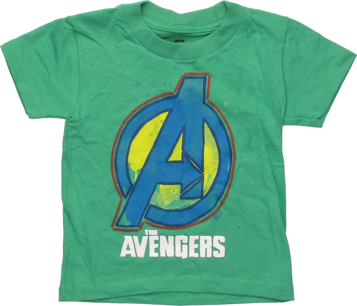 Avengers Watercolor Wash Logo Toddler T-Shirt