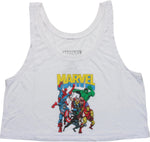 Avengers Group Marvel Juniors Crop Tank Top
