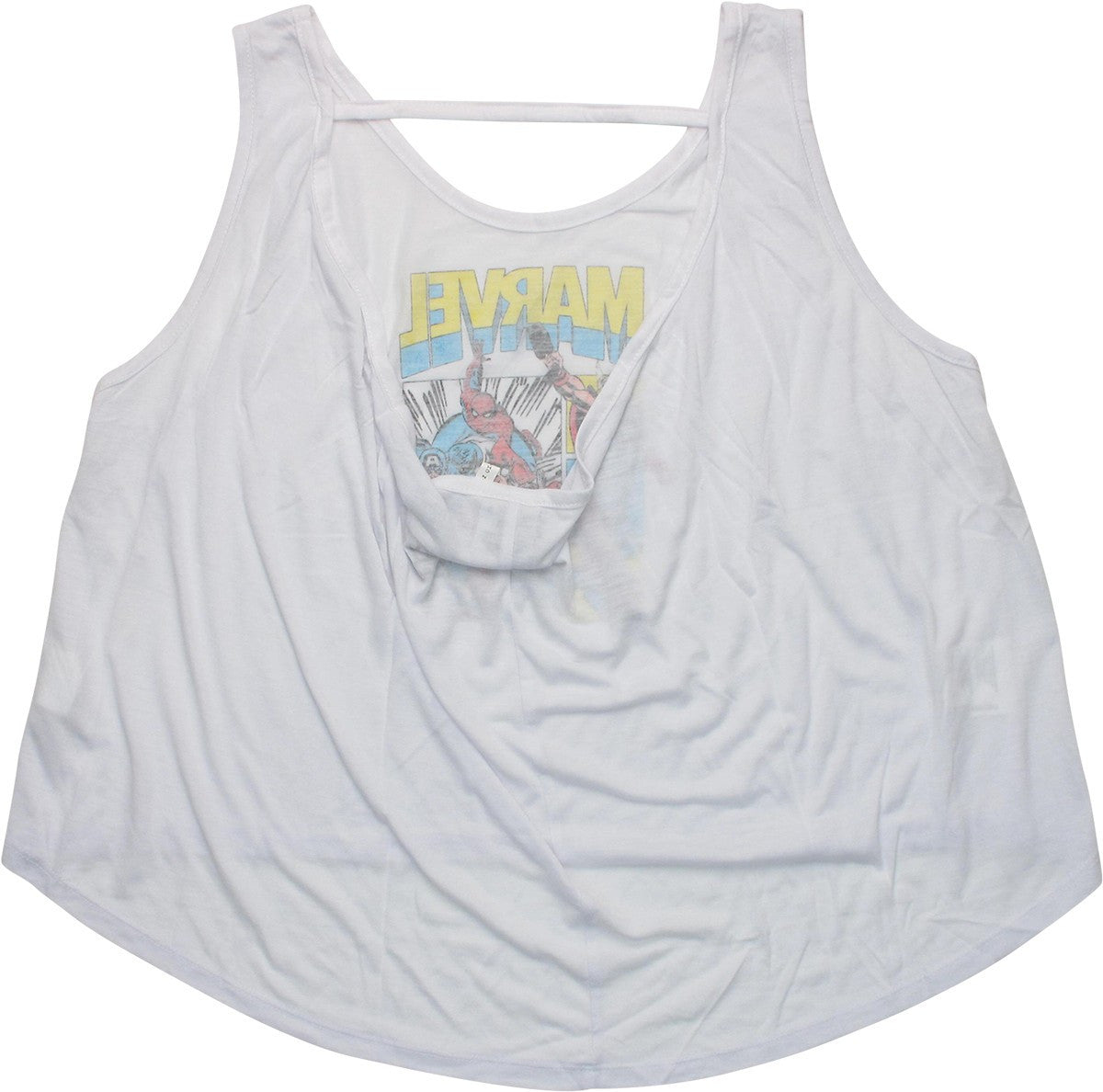 Avengers Group Panels Low Back Juniors Tank Top