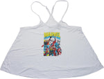 Avengers Panels Spaghetti Y-Back Juniors Tank Top