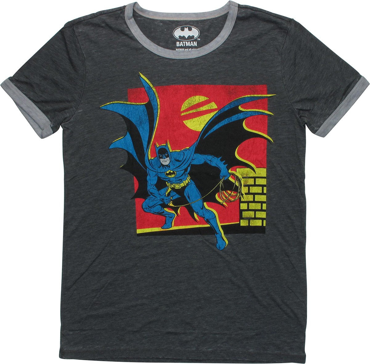 Batman Batarang Sunset Rooftop Juniors T-Shirt