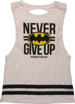 Batman Never Give Up Backless Juniors Tank Top
