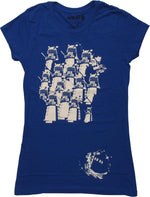 Doctor Who Dalek Army Space Blue Juniors T-Shirt