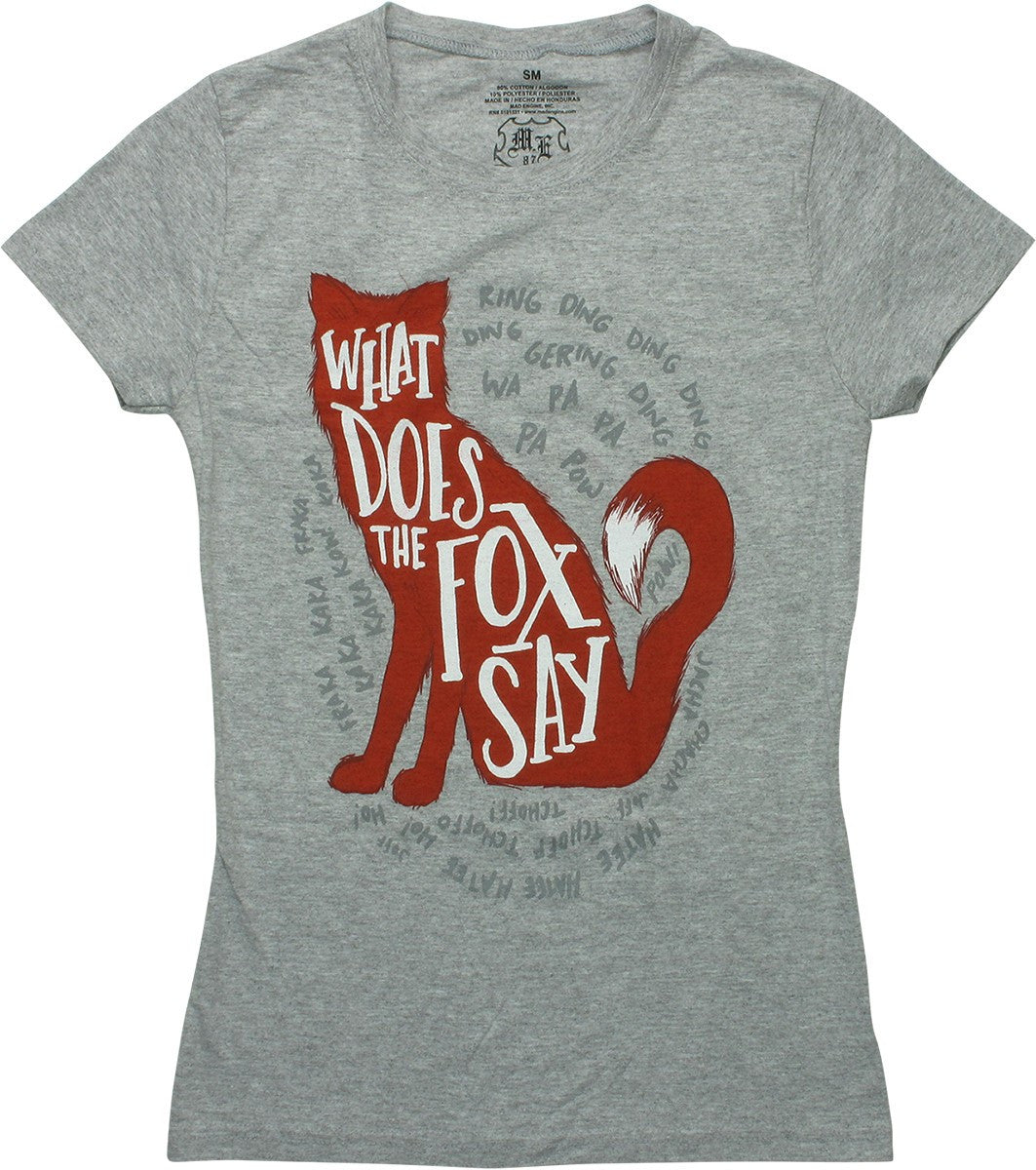 What Does the Fox Say Heather Gray Juniors T-Shirt