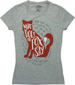 What Does the Fox Say Heather Gray Juniors T-Shirt