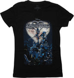 Kingdom Hearts Cover Art Black Juniors T-Shirt