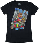 Super Mario Odyssey Navy Blue Juniors T-Shirt