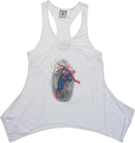 Amazing Spiderman Wall Racerback Juniors Tank Top