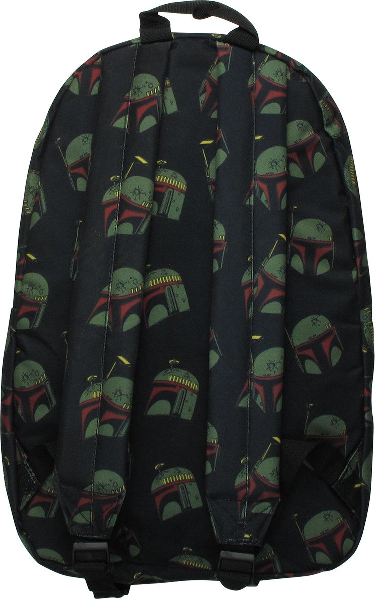 Star Wars Boba Fett Helmet Allover Print Backpack
