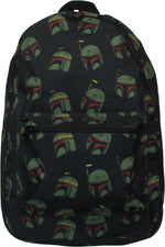 Star Wars Boba Fett Helmet Allover Print Backpack