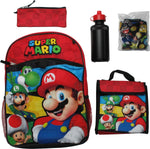 Super Mario Hero Crew 5 Piece Backpack Set