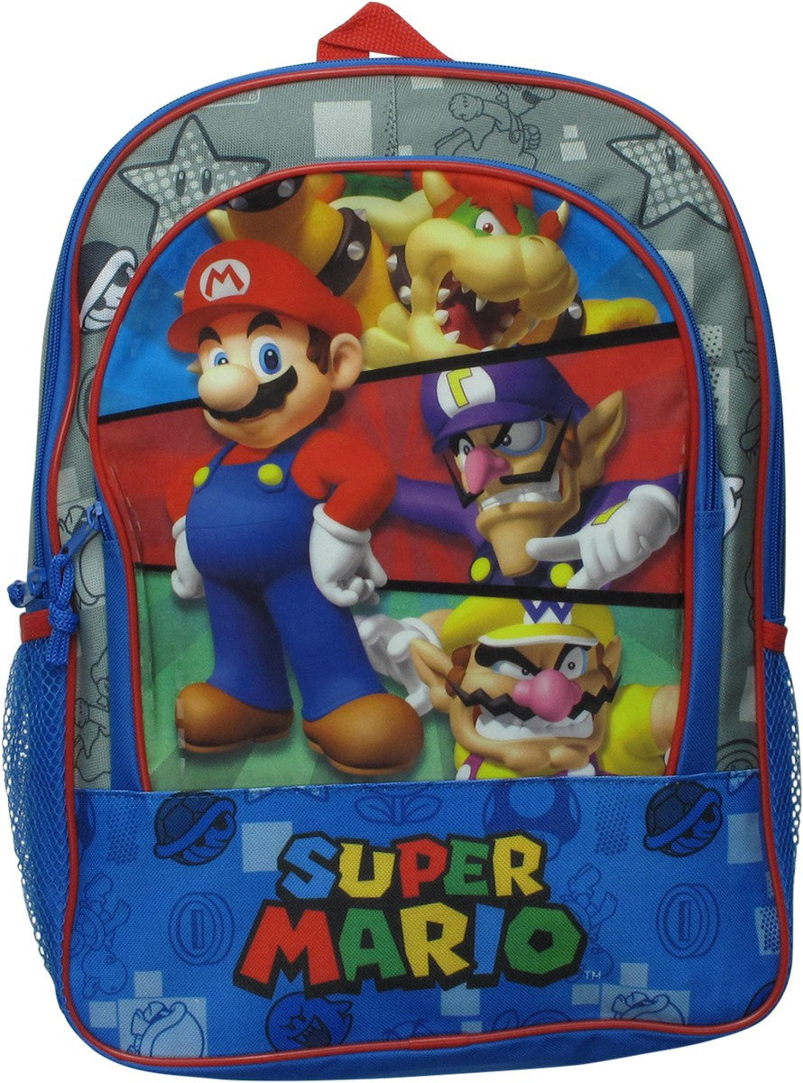 Super Mario Wario Waluigi Bowser Backpack