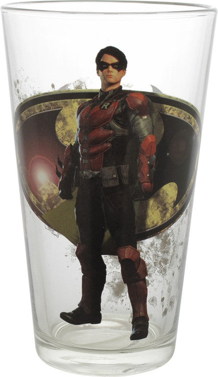 Batman Arkham Knight Robin Toon Tumbler Pint Glass