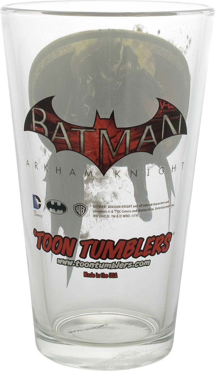 Batman Arkham Logo Stance Toon Tumbler Pint Glass