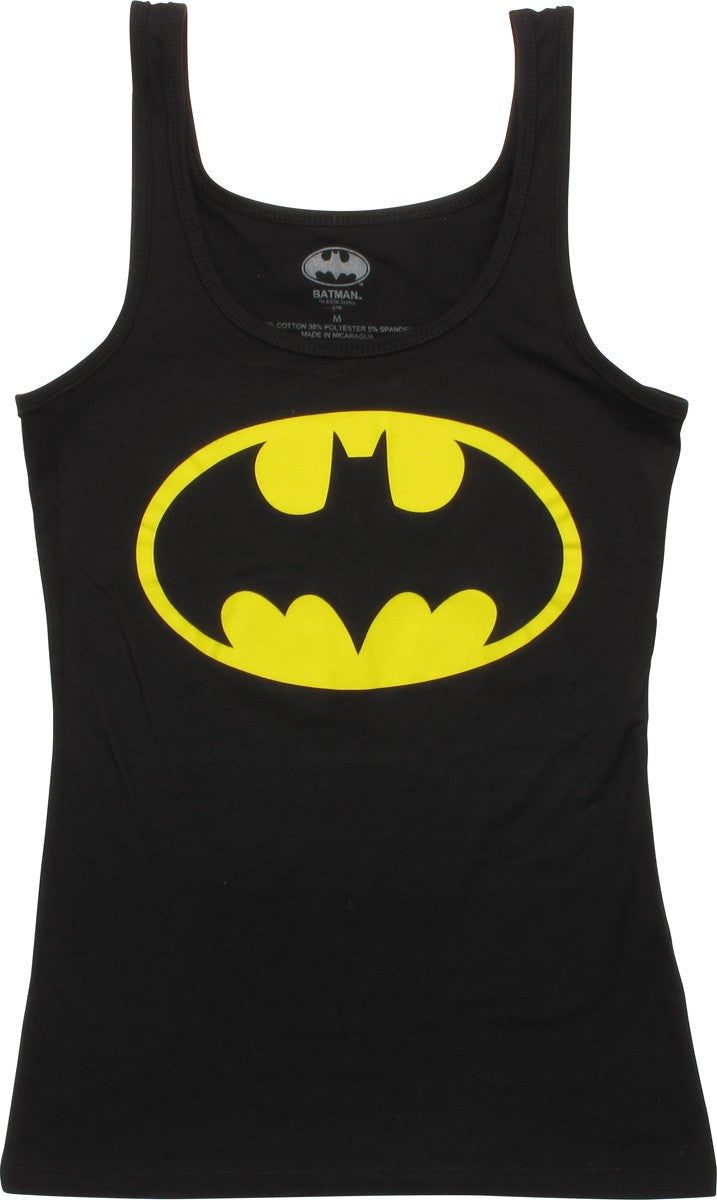 Batman Basic Logo Tank Top Juniors T-Shirt
