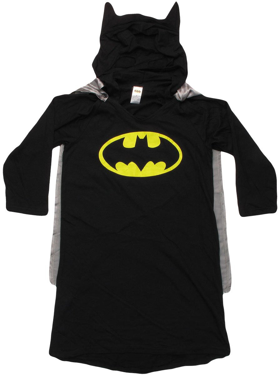 Batman Caped Hooded Junior Nightshirt Pajamas