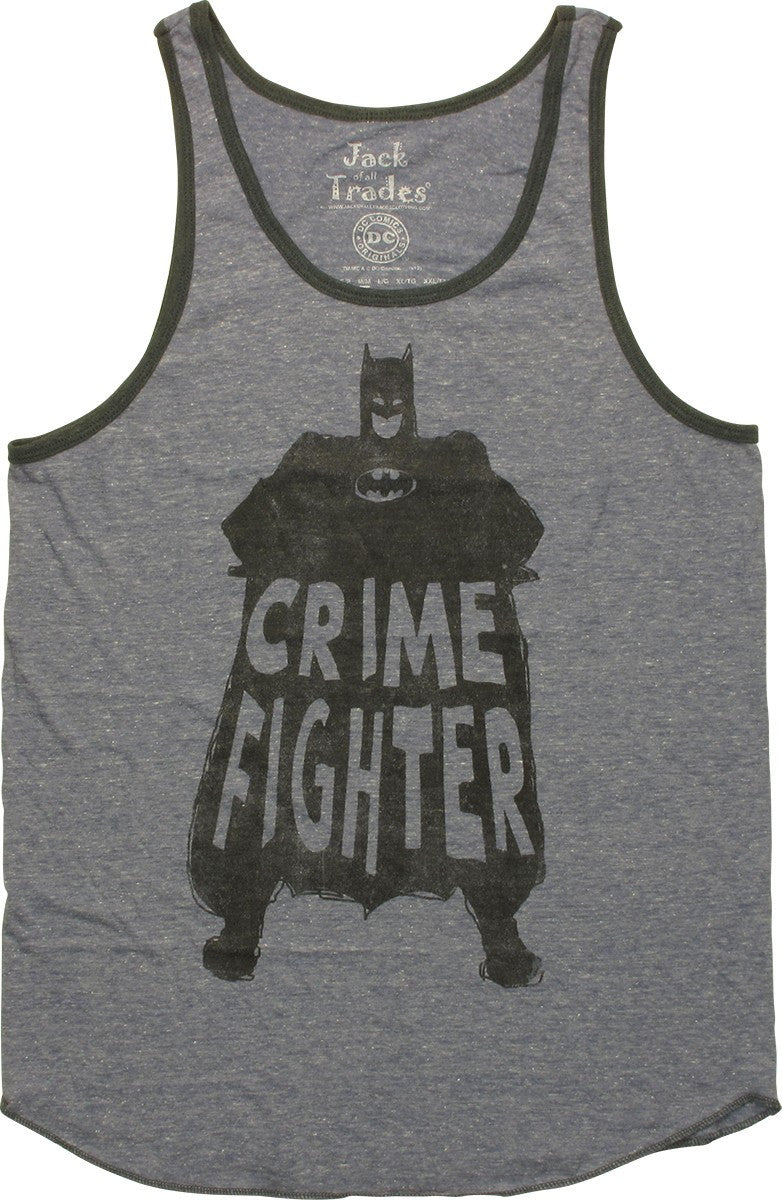 Batman Crime Fighter Ringer Tank Top