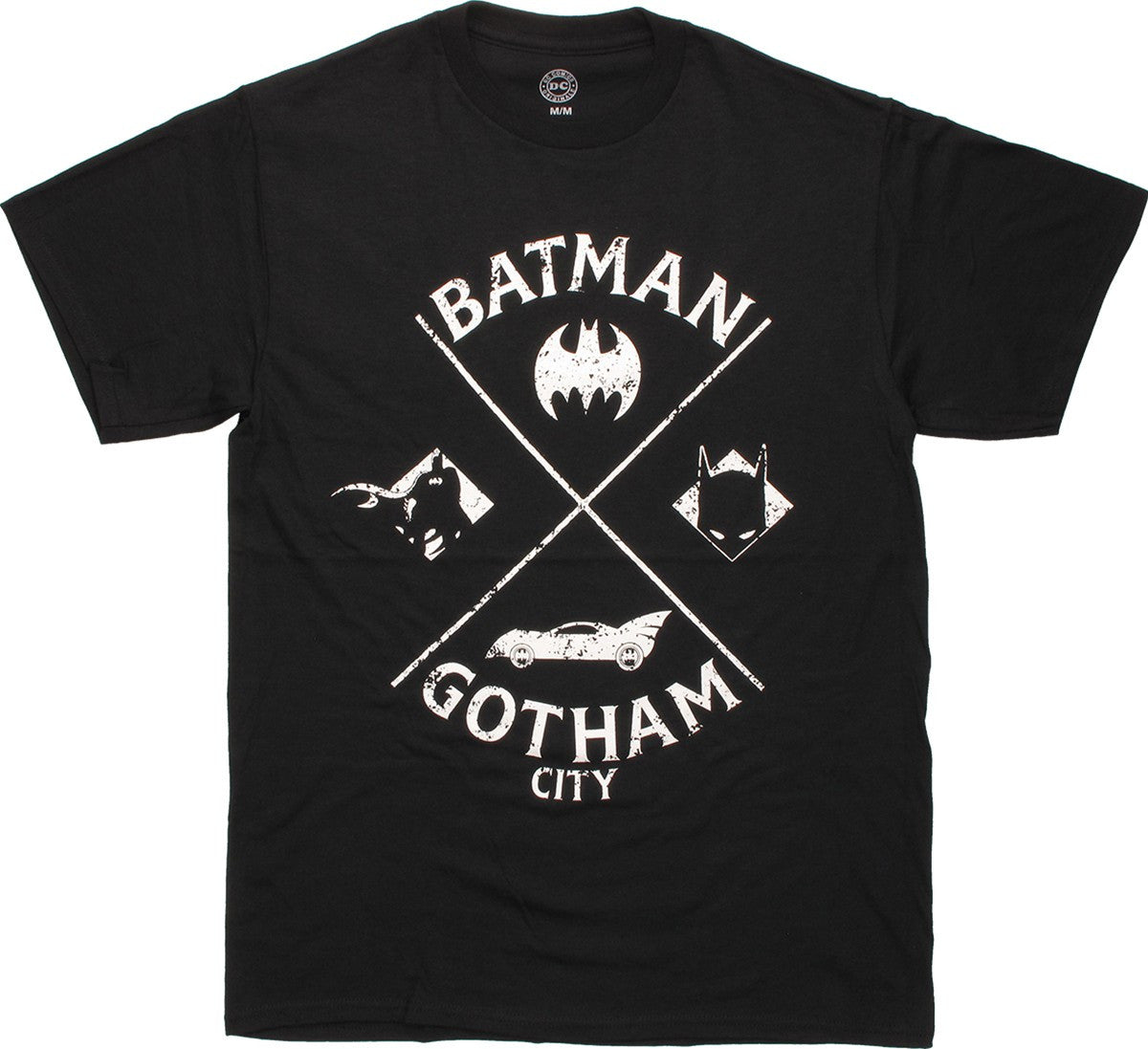 Batman Icons Crossed Vintage T-Shirt