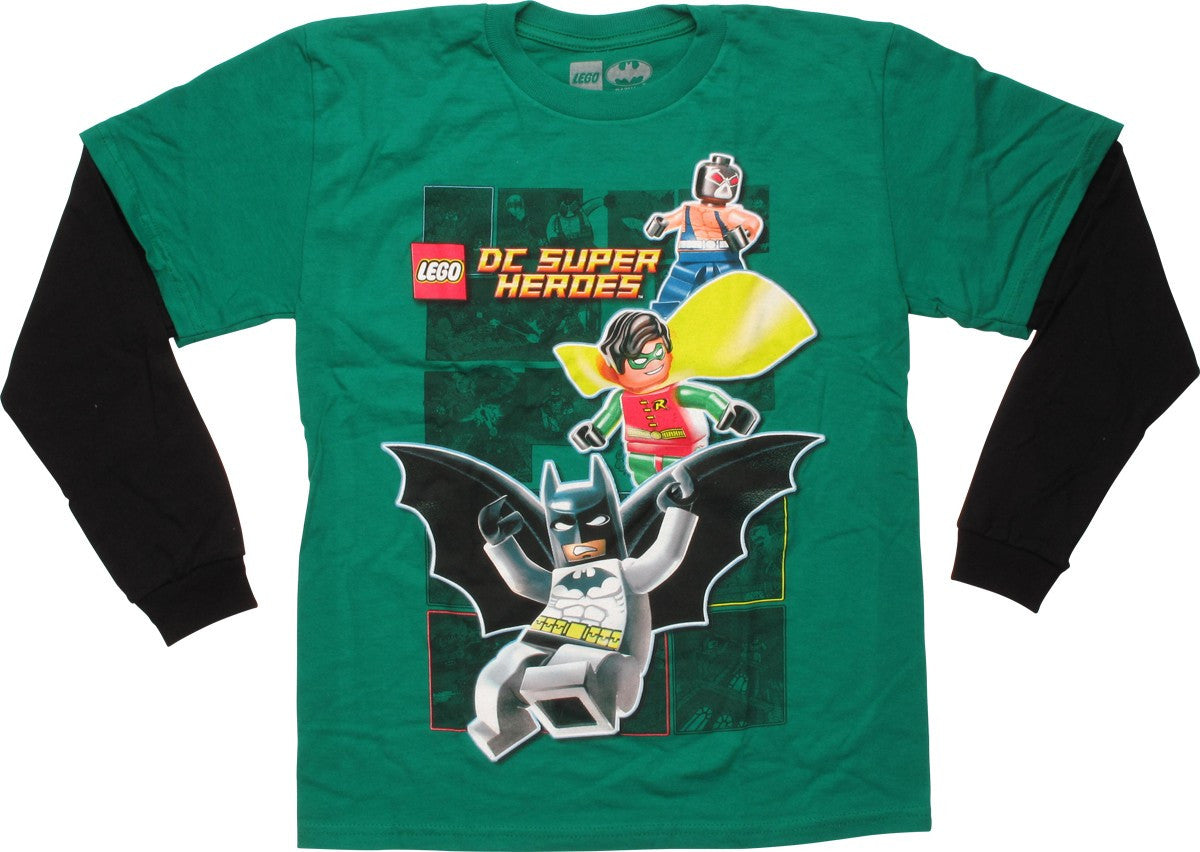 Batman Lego Robin Bane Long Sleeve Youth T-Shirt