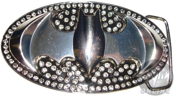 Batman Logo Crystals Belt Buckle