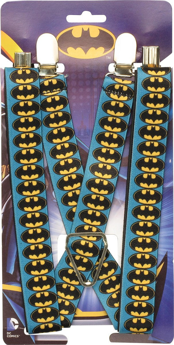 Batman Logo Stack Blue Suspenders