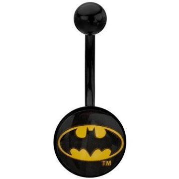 Batman Oval Logo Belly Ring