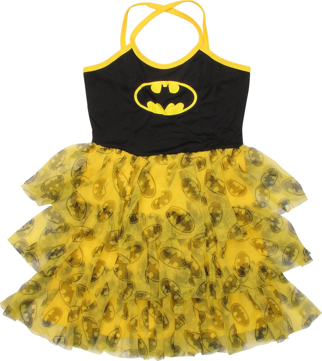 Batman Tiered Cross Back Cami Mini Dress