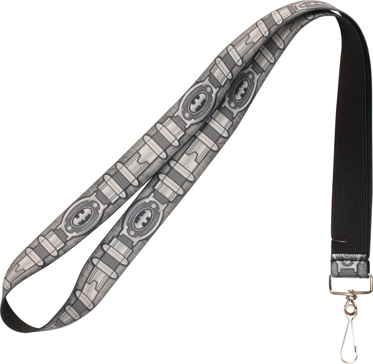 Batman Utility Belt Gray Elastic Lanyard