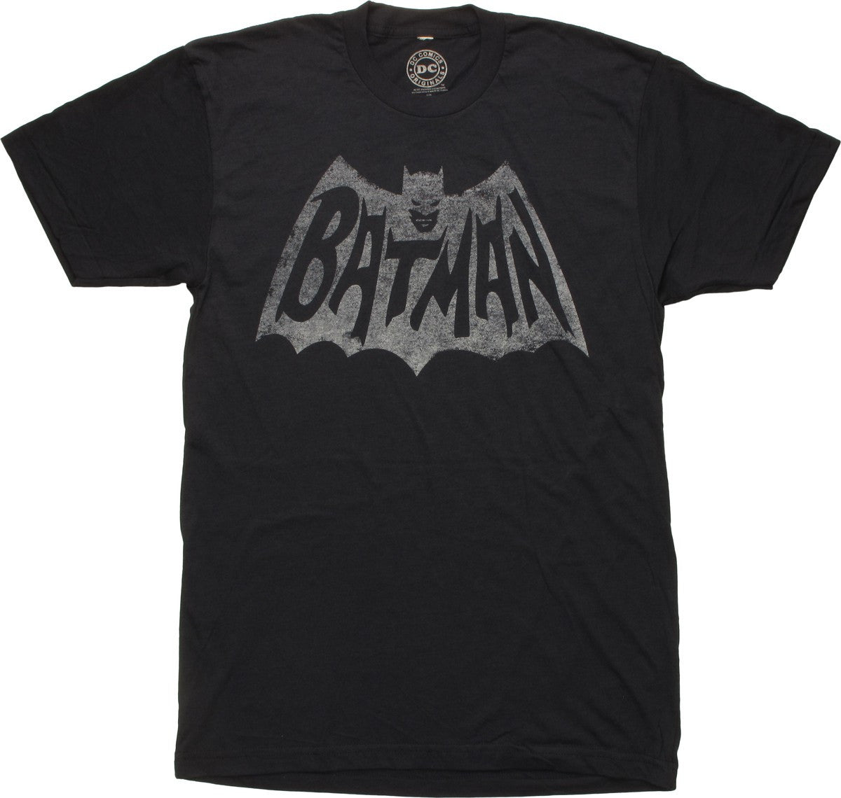 Batman White Television Logo Navy Blue T-Shirt