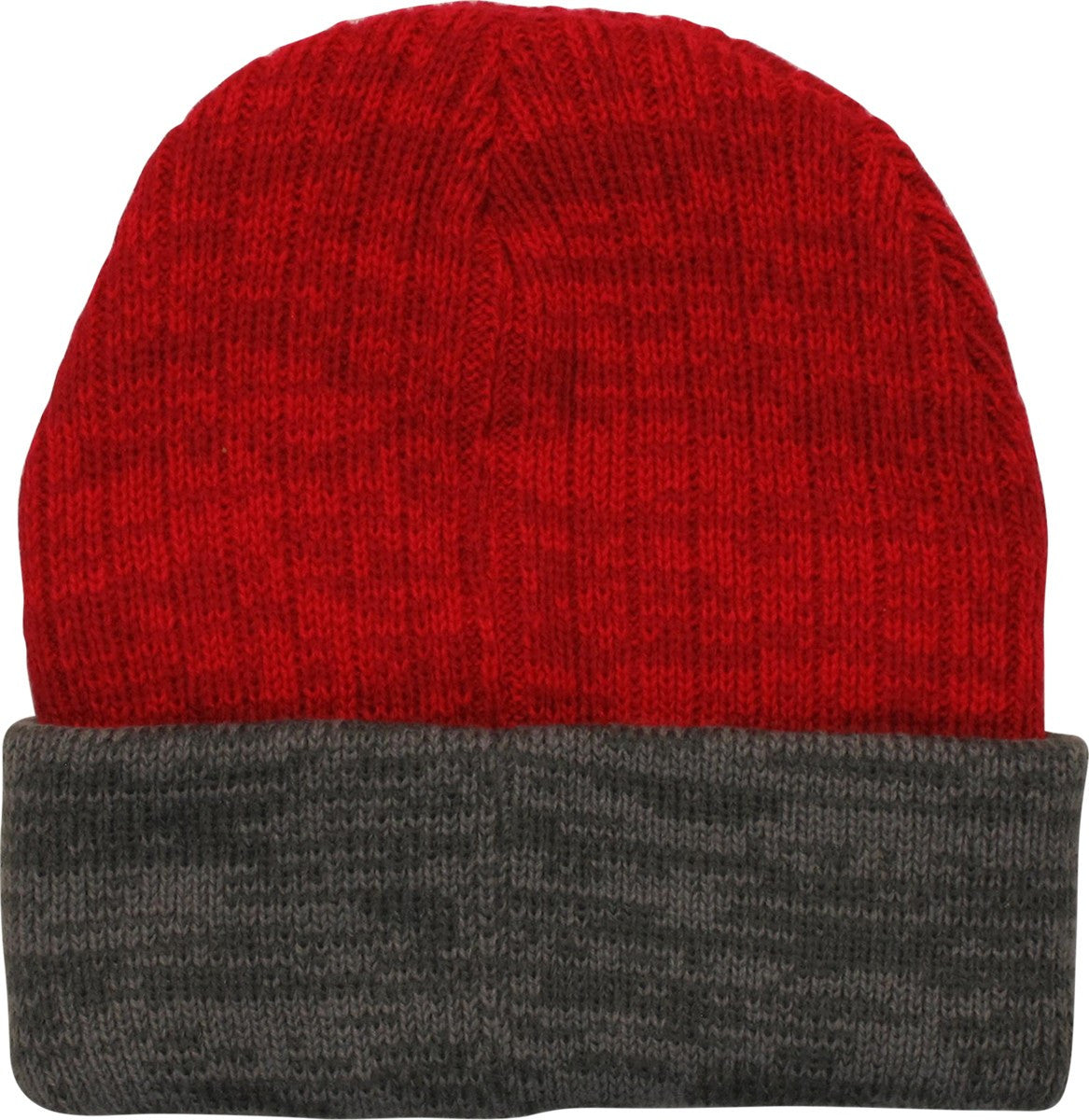 Flash Logo Gray Cuff Red Beanie