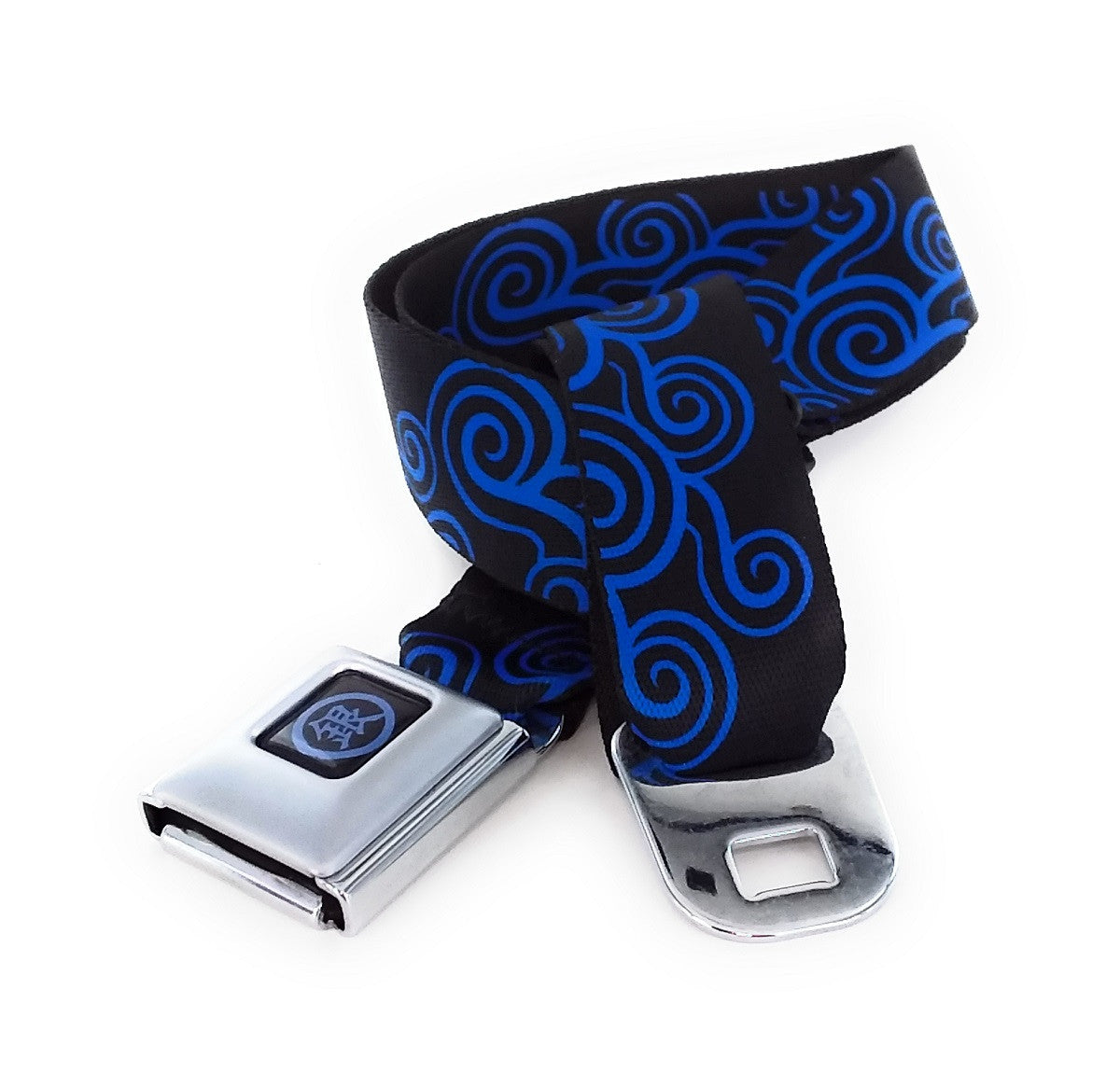 Gintama Blue Swirls Wrap Black Seatbelt Belt