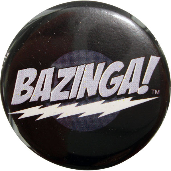 Big Bang Theory Bazinga Black Button