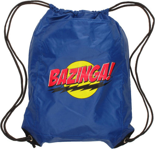 Big Bang Theory Bazinga Blue Drawstring Backpack