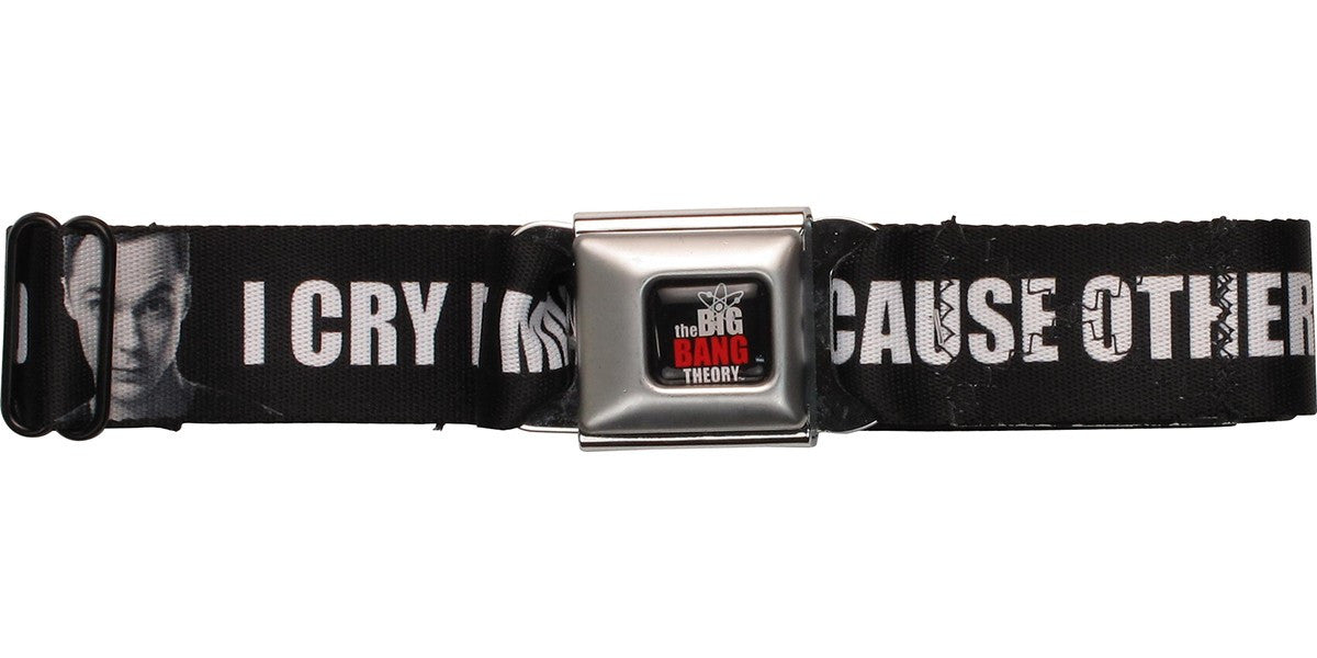 Big Bang Theory It Makes Me Sad Seatbelt Mesh Belt