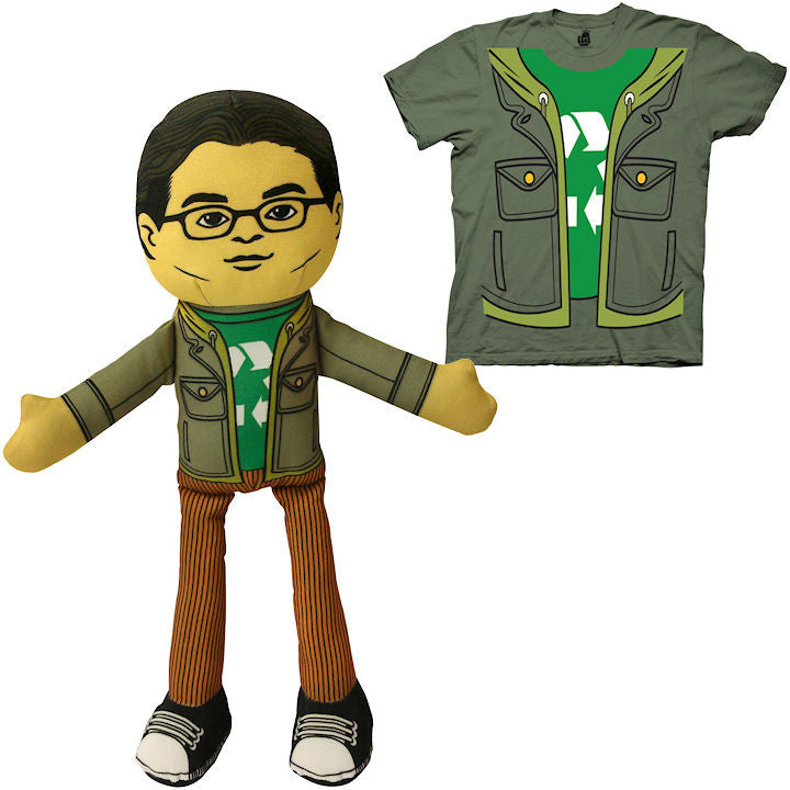 Big Bang Theory Leonard Plush with Matching Shirt