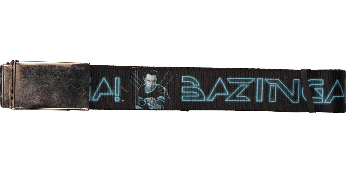 Big Bang Theory Sheldon TRON Bazinga Wide Mesh Belt