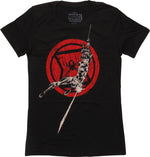 Black Widow Attack Over Logo Juniors T-Shirt