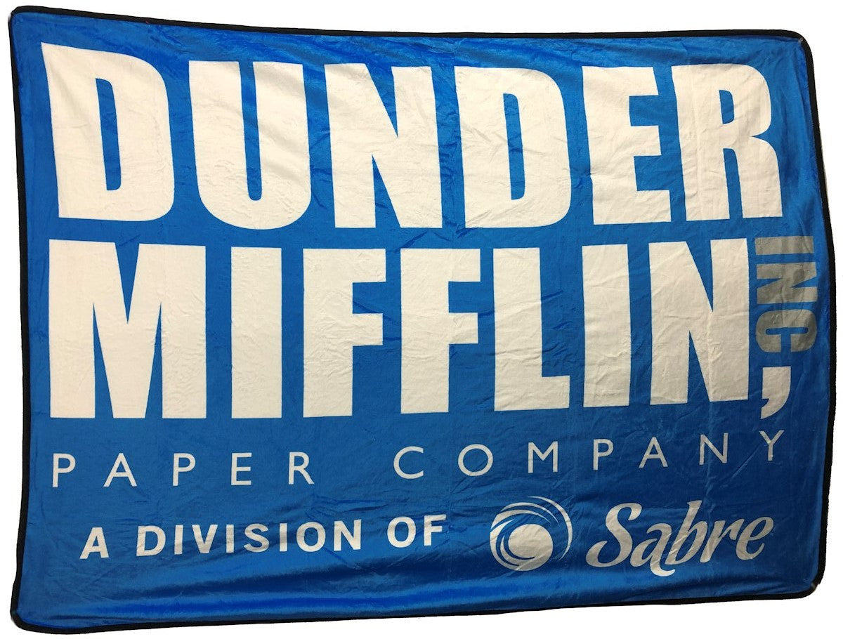 Office Dunder Mifflin Logo Fleece Blanket