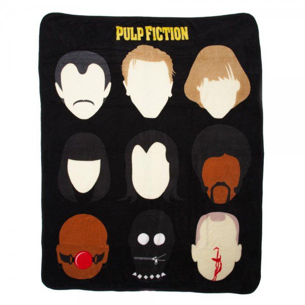 Pulp Fiction Silhouette Faces Plush Throw Blanket