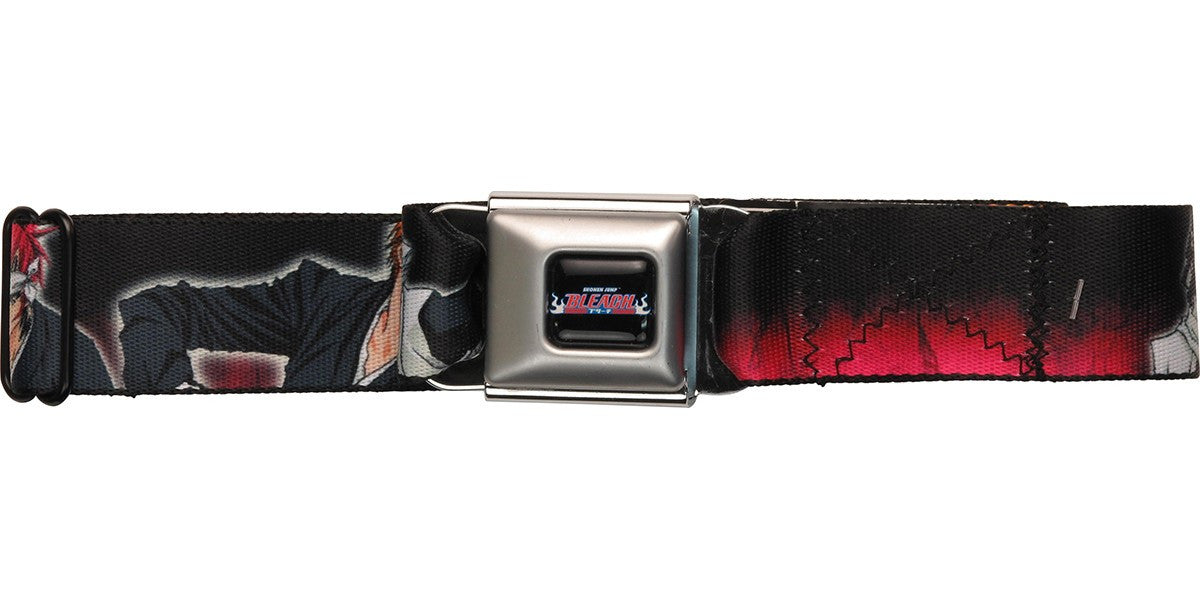 Bleach Name and Characters Black Seatbelt Mesh Belt